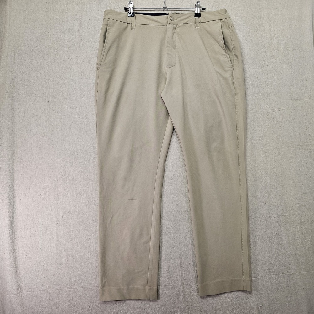 FootJoy FJ Golf Pants Mens 36x30 Tan Performance Stretch Flat Front Athletic Fit